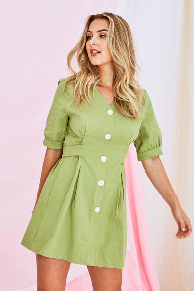 Blaire Dress In Pestal Green