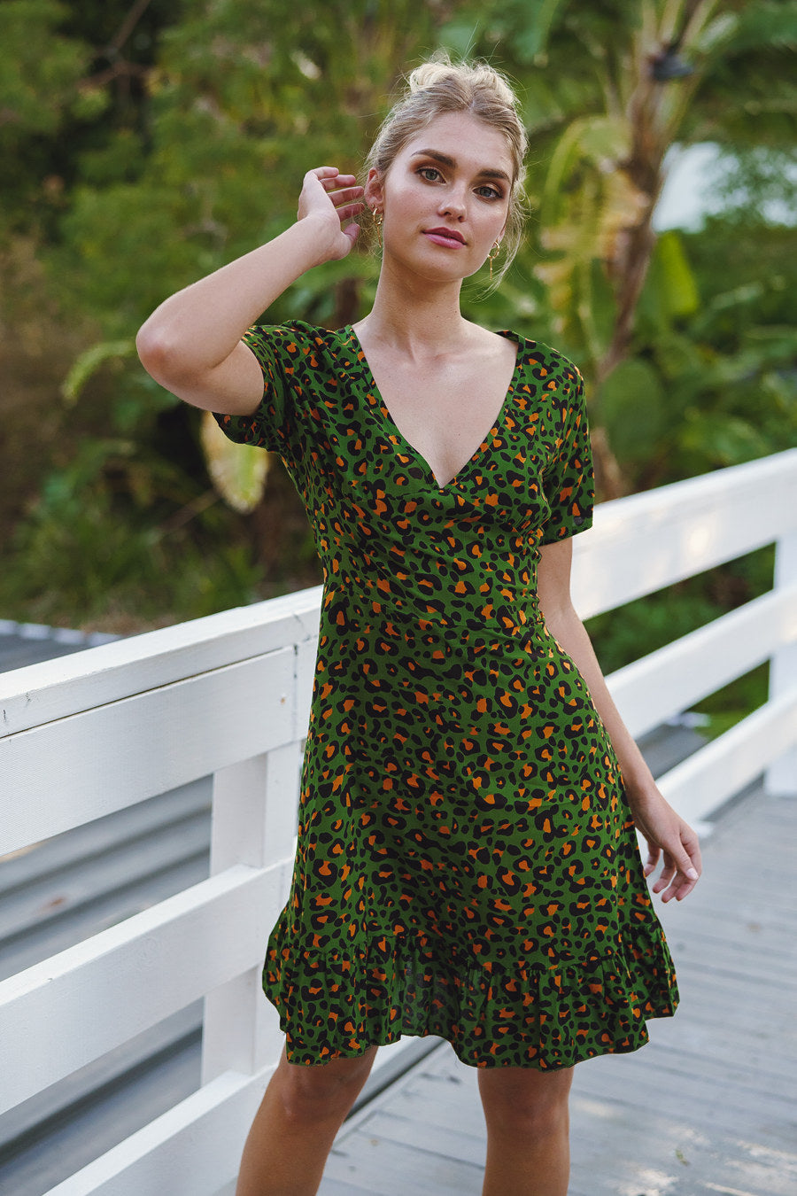 caitlin mini dress Caitlin Mini Dress In Green – The HALF Boutique