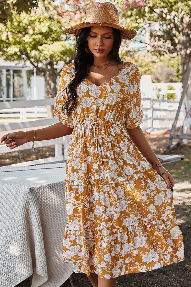 milania midi dress Milania Midi Dress In Orange