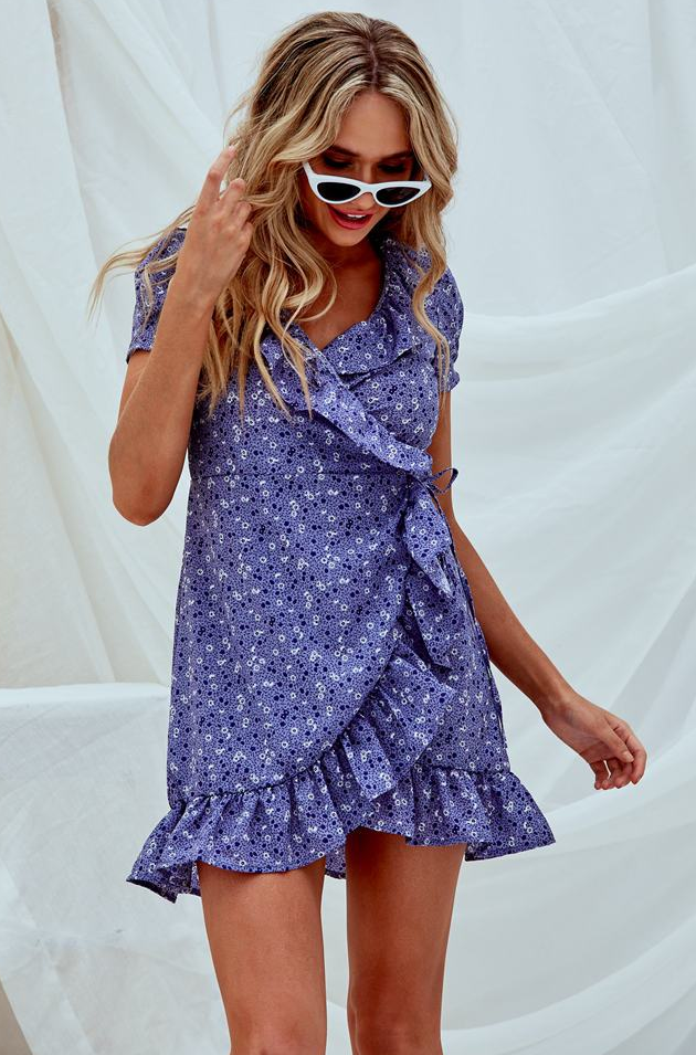 The Purple Rain Wrap Mini Dress The HALF Boutique The Purple Rain Wrap Mini Dress The HALF Boutique